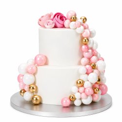 Simply Making Dekorativt Bollar Rosa, vit & Guld pk/32