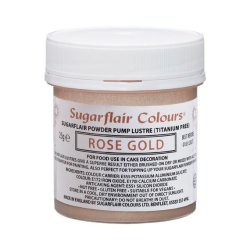 Sugarflair Pump Spray Powder Puff Glitter Refill Rose Gold 25g