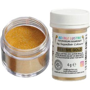 Sugarflair ätligt glitter - Festligt guld